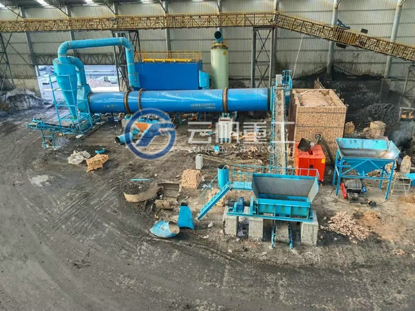 陜西黃陵工業園煤泥滾筒烘干機